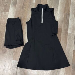 NWOT 2 piece set tennis or golf athletic dress and shorts with ball pockets